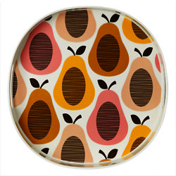 Orla Kiely Pear Melamine Tray, Candy Floss